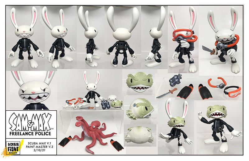 Boss Fight Studio Sam and Max Scuba Max and Ratzo Ginormous Deluxe Set of 2 Figures